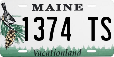 ME license plate 1374TS