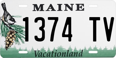 ME license plate 1374TV