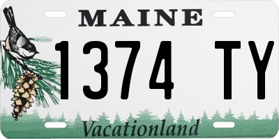 ME license plate 1374TY