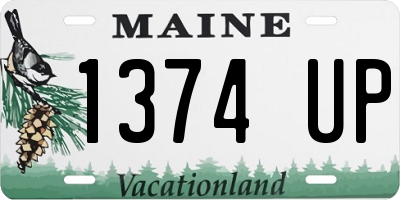 ME license plate 1374UP