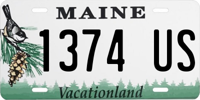 ME license plate 1374US