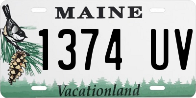 ME license plate 1374UV