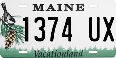 ME license plate 1374UX