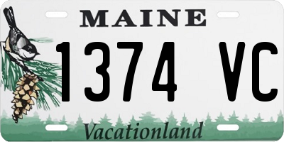 ME license plate 1374VC