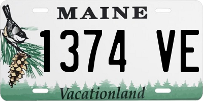 ME license plate 1374VE