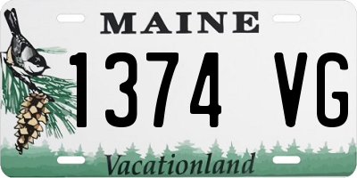 ME license plate 1374VG