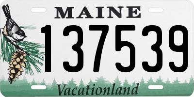 ME license plate 137539