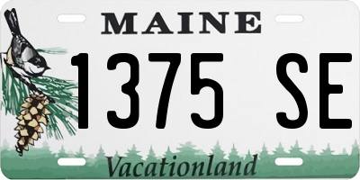 ME license plate 1375SE
