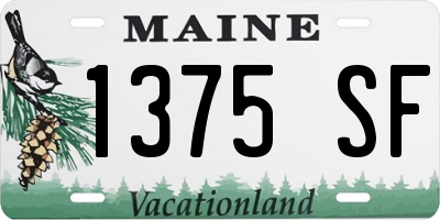 ME license plate 1375SF