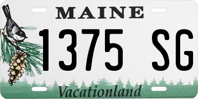 ME license plate 1375SG