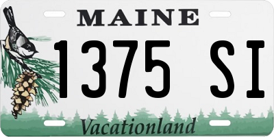 ME license plate 1375SI