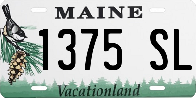 ME license plate 1375SL