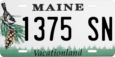 ME license plate 1375SN