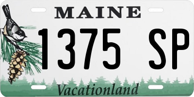 ME license plate 1375SP