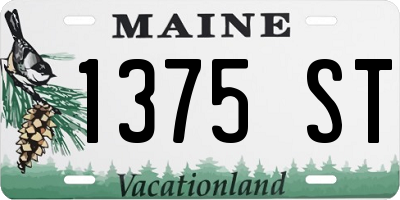 ME license plate 1375ST