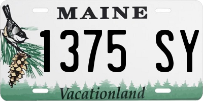 ME license plate 1375SY