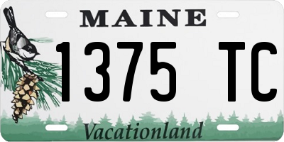 ME license plate 1375TC