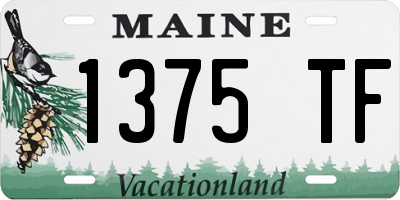 ME license plate 1375TF