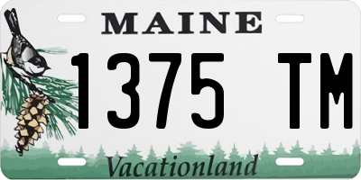 ME license plate 1375TM