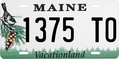 ME license plate 1375TO