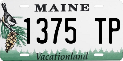 ME license plate 1375TP