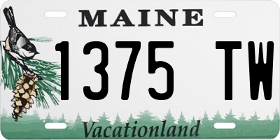 ME license plate 1375TW