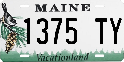 ME license plate 1375TY