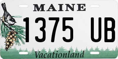 ME license plate 1375UB