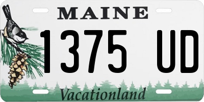 ME license plate 1375UD
