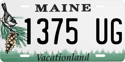 ME license plate 1375UG