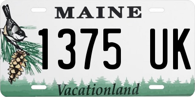 ME license plate 1375UK