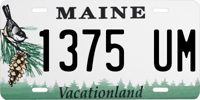 ME license plate 1375UM
