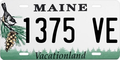 ME license plate 1375VE