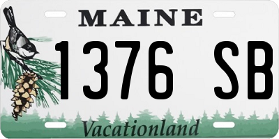 ME license plate 1376SB