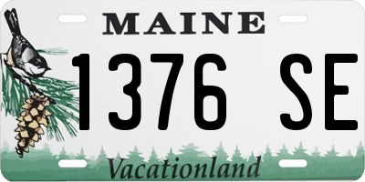 ME license plate 1376SE