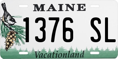 ME license plate 1376SL