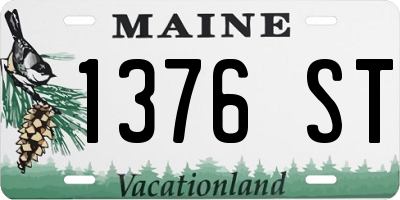 ME license plate 1376ST