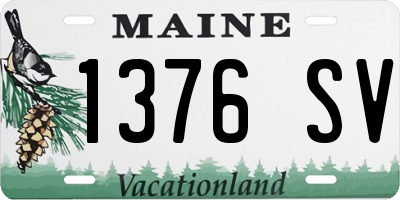 ME license plate 1376SV