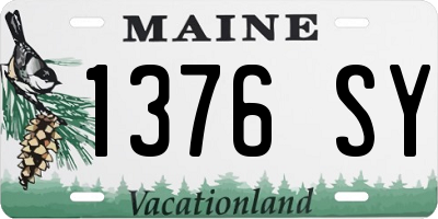 ME license plate 1376SY