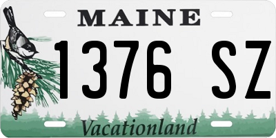 ME license plate 1376SZ