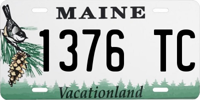 ME license plate 1376TC