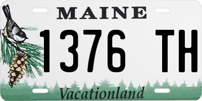 ME license plate 1376TH