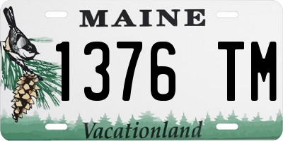 ME license plate 1376TM