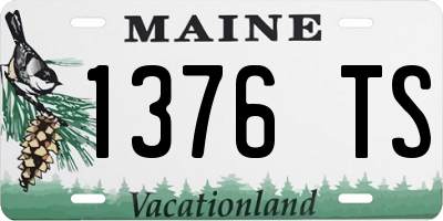 ME license plate 1376TS