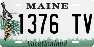 ME license plate 1376TV
