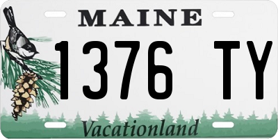 ME license plate 1376TY