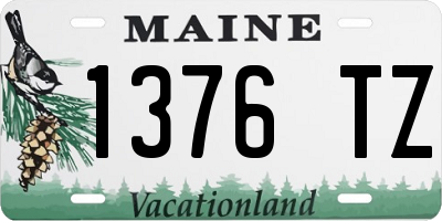 ME license plate 1376TZ