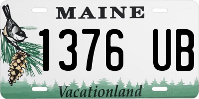 ME license plate 1376UB