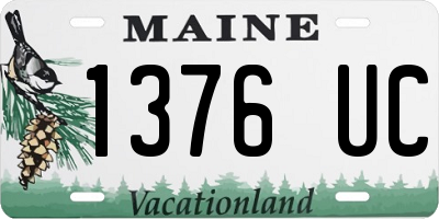 ME license plate 1376UC