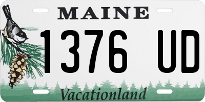 ME license plate 1376UD